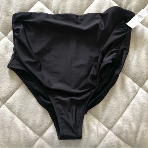 NWT Maternity Rollover-Waist Swim Bottoms Old Navy M Medium Below-Bump Underwear